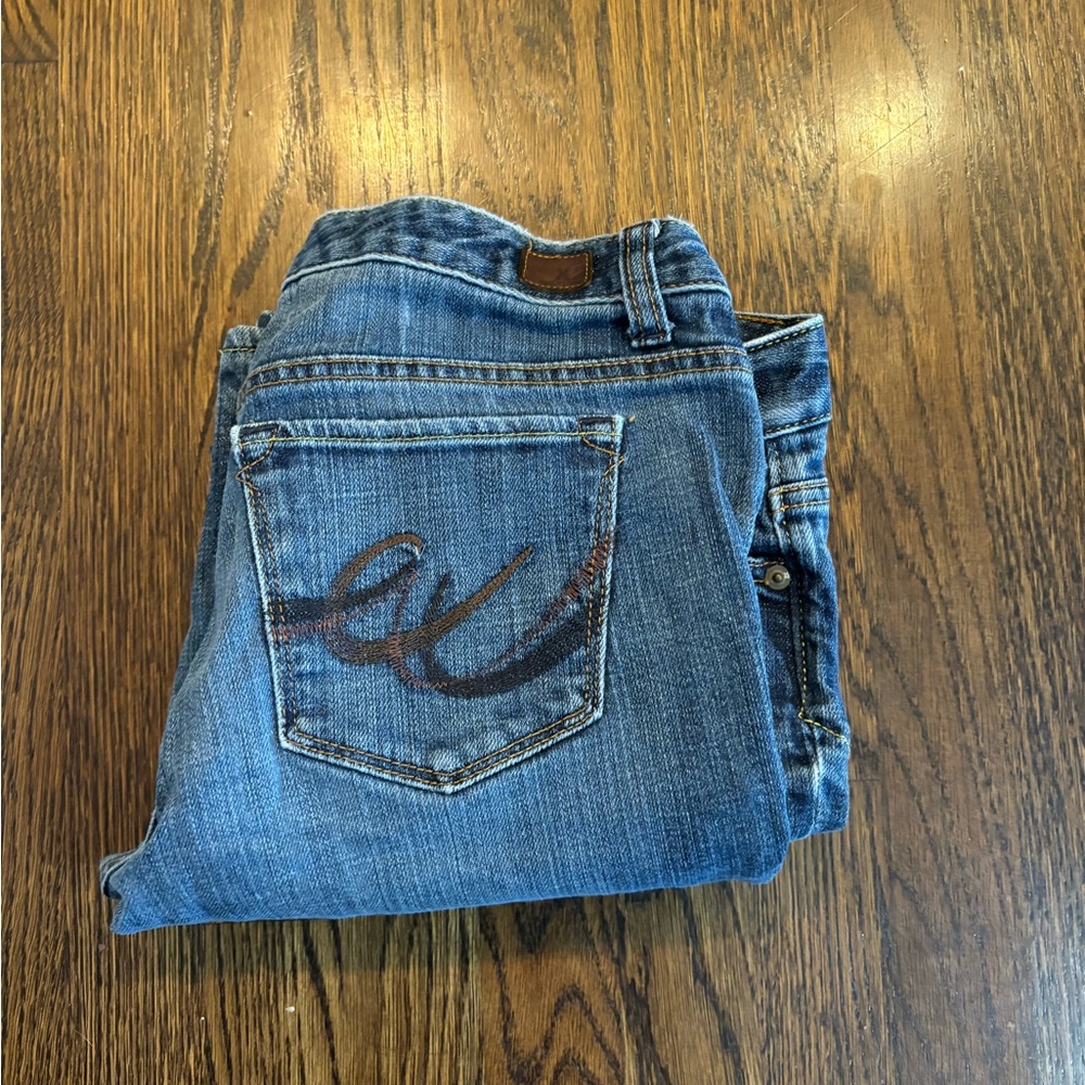 Sz 10 short Express dark wash no distressing bootcut jeans